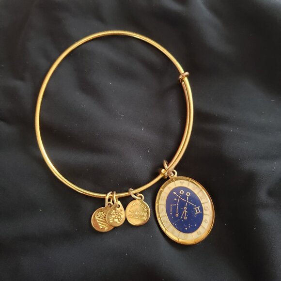 Alex & Ani  Gold Gemini Celestial Wheel Charm Bangle     347 - Picture 2 of 4